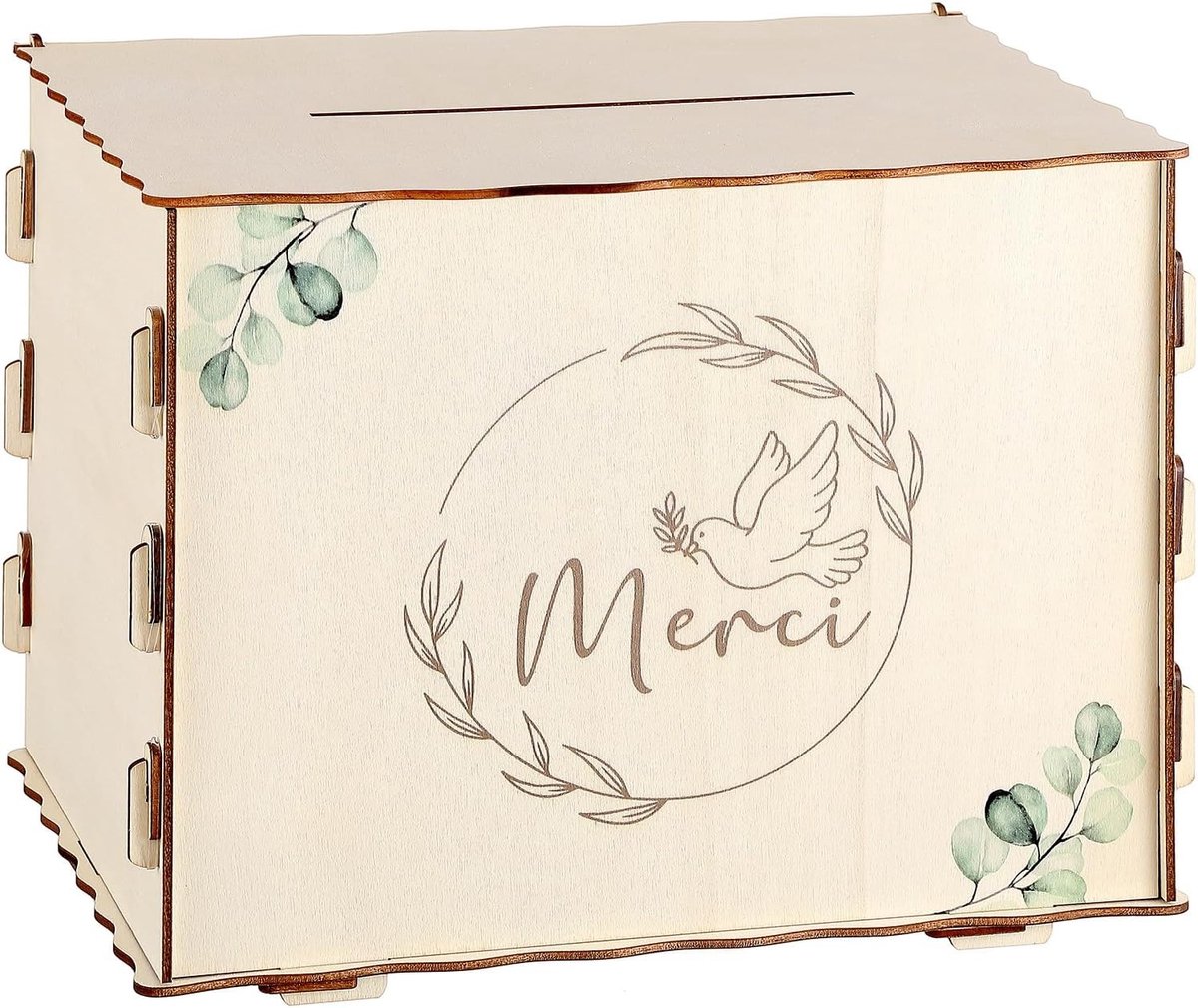 Houten Geldbox voor Verjaardagen en Doop, Decoratieve Box voor Huwelijken, Cadeaus en Brieven