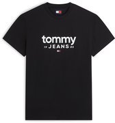 Tommy Jeans T-shirt Tjm Slim Graphic Tee Dm0dm23376 Bds Black Mannen Maat - L