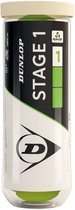 Dunlop Stage 1 Tennisballen - 3 stuks- groen/geel