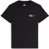 Tommy Jeans T-shirt Tjm Slim Sign Chest Ss Tee Ext Dm0dm22538 Bds Black Mannen Maat - M
