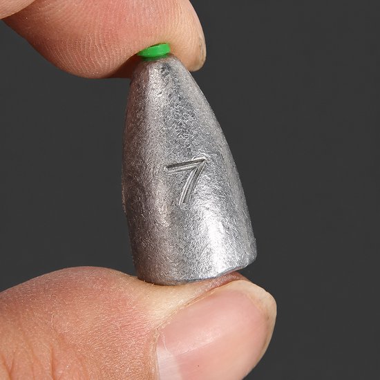 Bullet Weights 7 Gram - Vislood voor Texas & Carolina Rig - Roofvissen op Snoekbaars en Baars - 5 Stuks van bullet — afbeelding 3