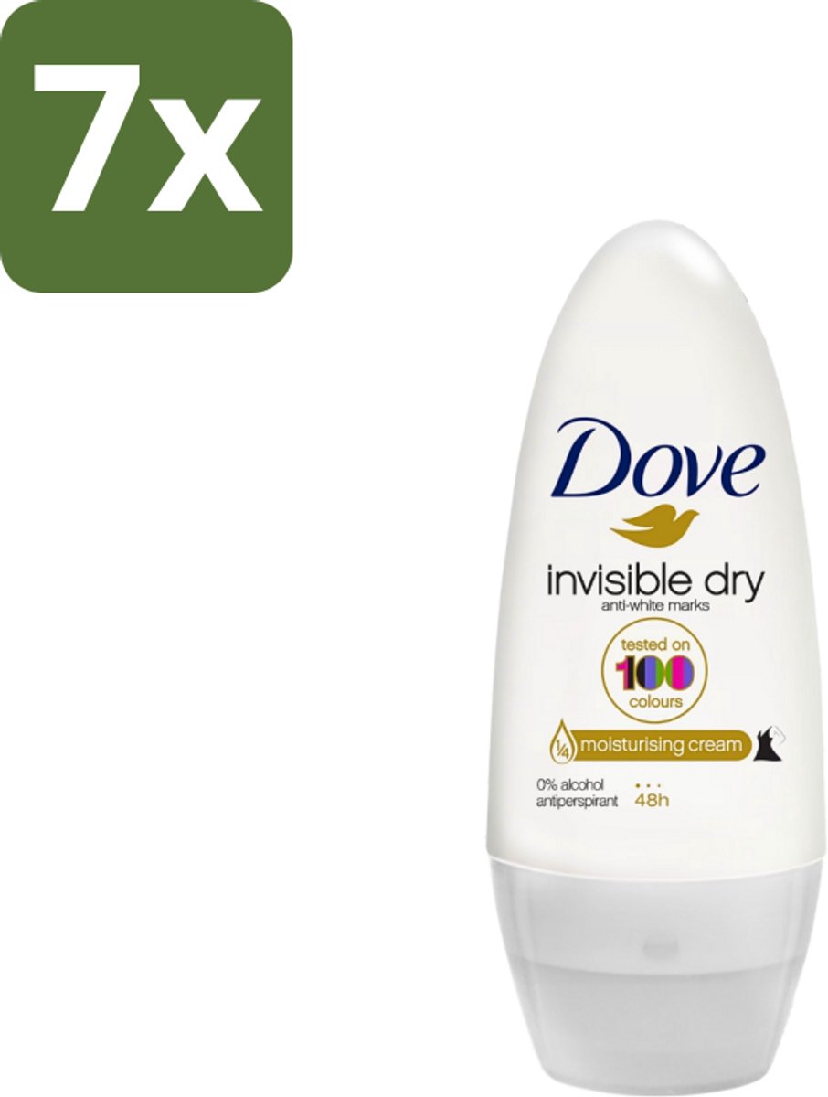 Dove Invisible Dry - Deodorant Roll-on - Anti-Transpirant - 50 ml - Bulkverpakking - 7 stuks