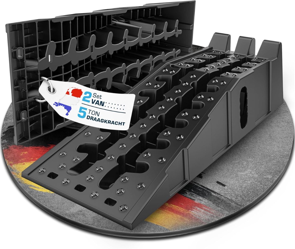 Ploutos® Oprijplaat - Oprijplaten - Oprijbok - Zwart - 91 cm x 31 cm x 22 cm