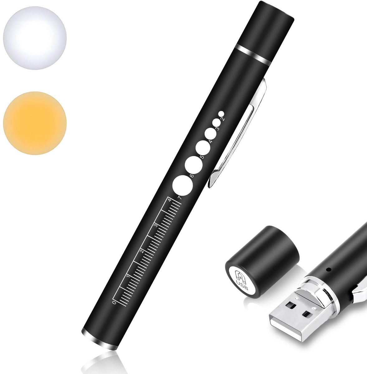 flintronic Pupillenlamp, medicijn, diagnostisch licht, verpleegster, reddingsdienst, accessoires, met pupilmeter en - ShopVlot