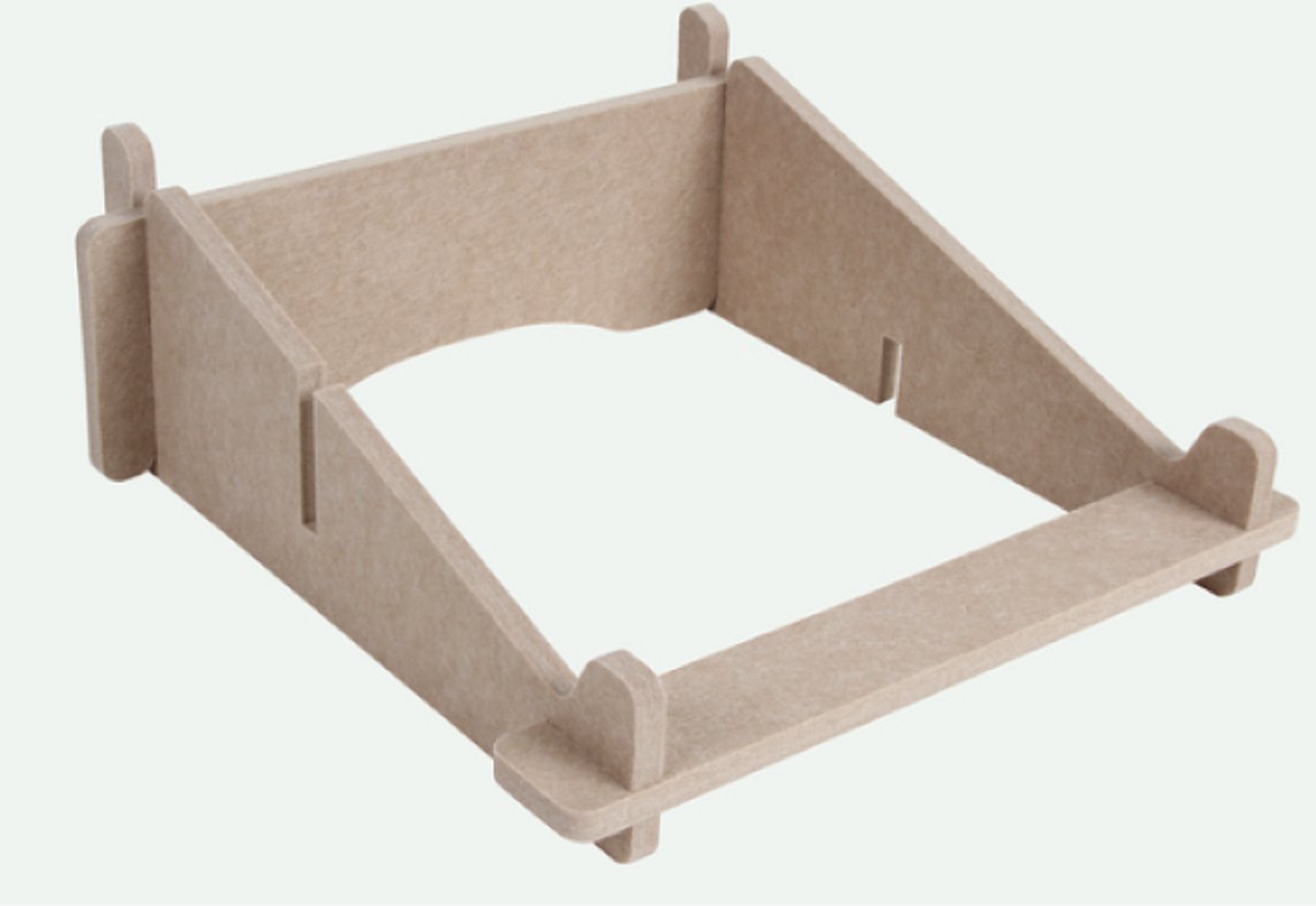 Laptopstandaard gerecycled vilt zand