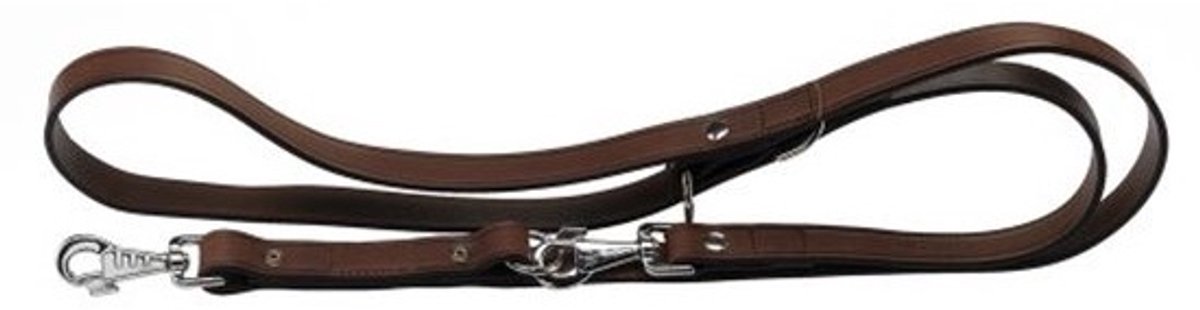 Hondenriem bruin 18 mm - 120 cm verstelbaar