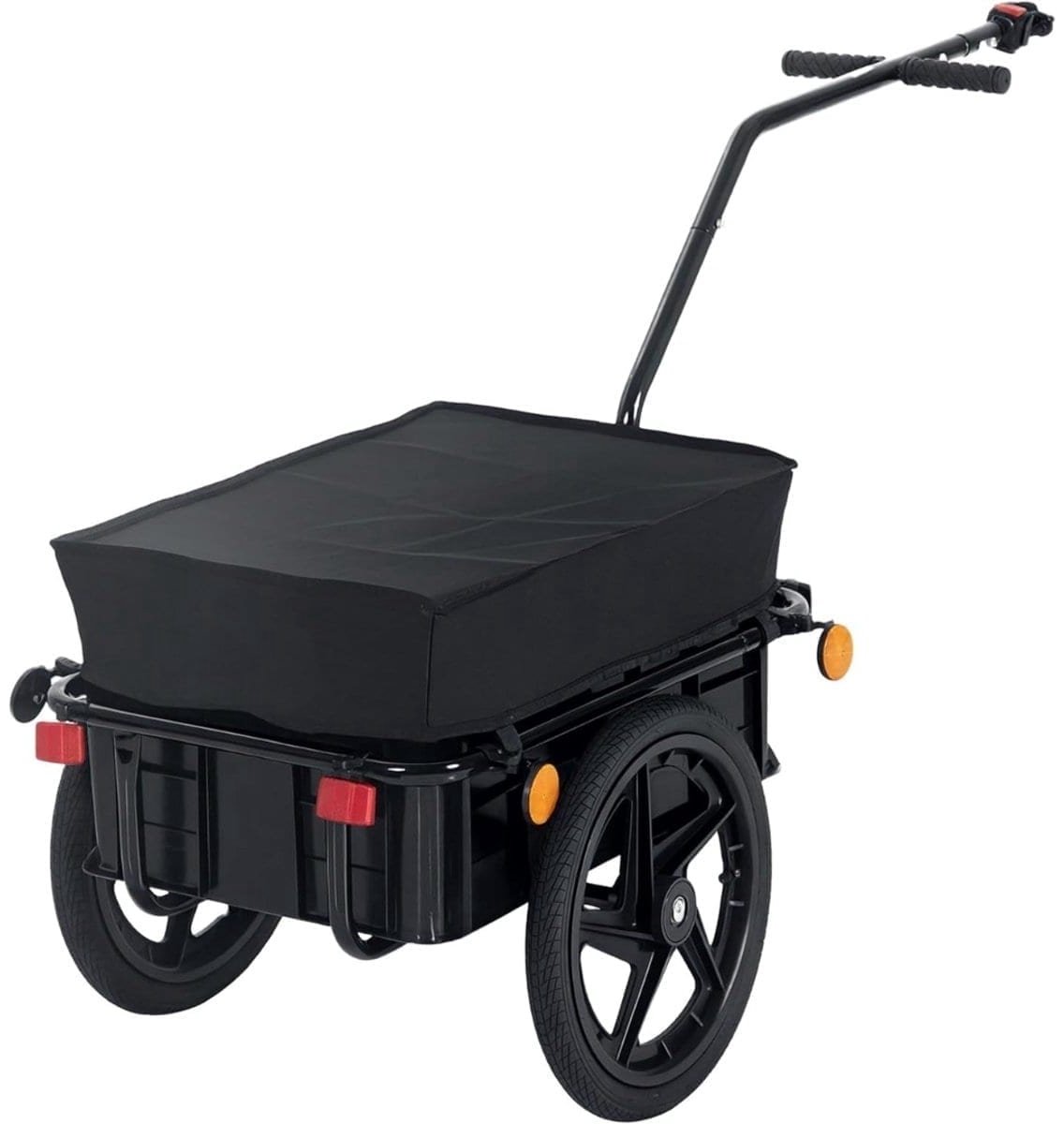 Klarven® Fietskar Koppeling - Fietskar Bagage Zwart - Draagvermogen 40 kg, Stevig en Stabiel - B 59 x H 80 cm