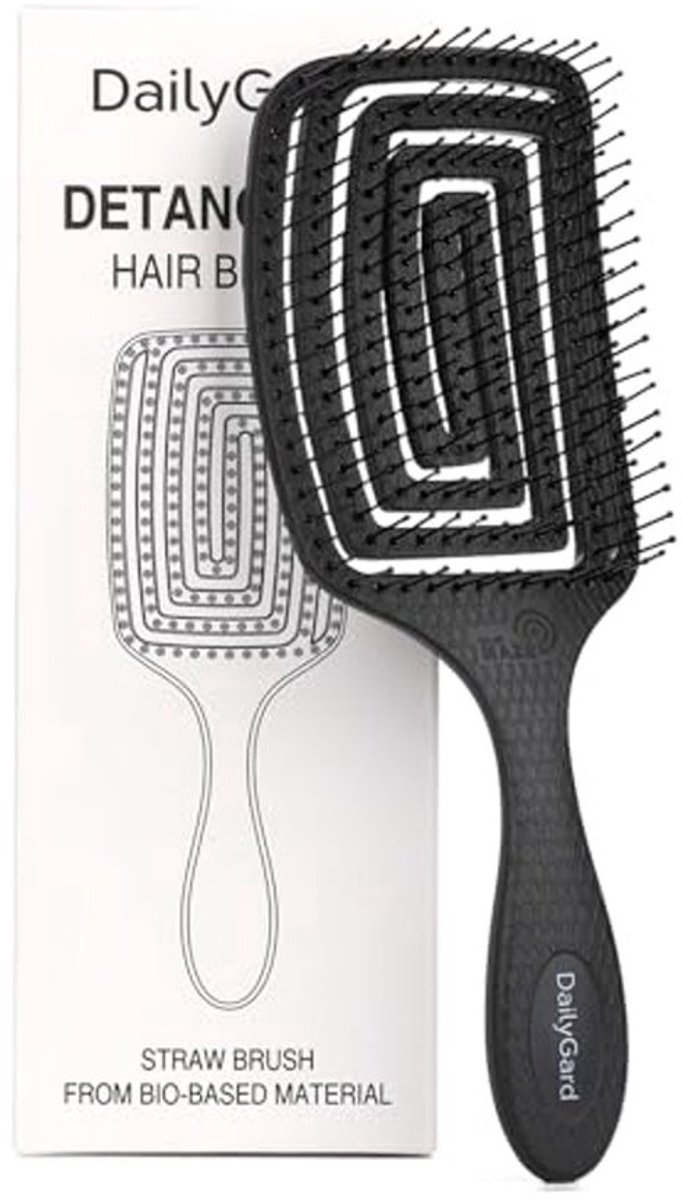 Geventileerde ontwarrende haarborstel met haarclips - Voor alle haartypes