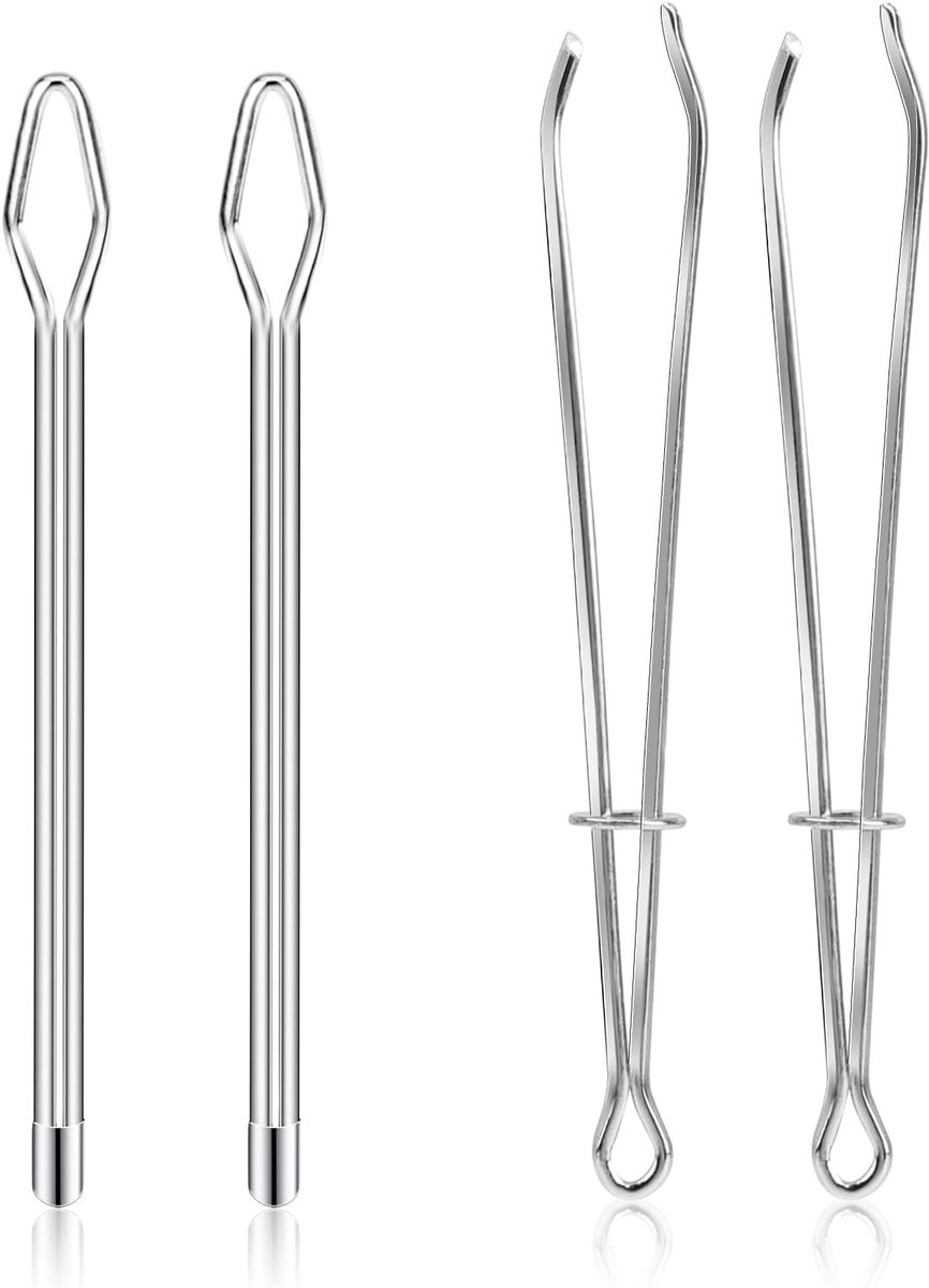 4 Stuks Elastische Draadgeleider voor DIY, Naaldgeleider en Tweezers, Handige Gereedschappen voor Naaien en Trekkoorden Accessoires