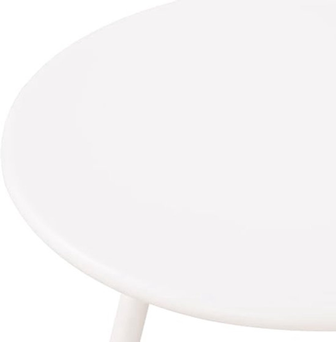 Ronde Salontafel voor Binnen en Buiten - Weerbestendig en UV-bestendig - Ideaal als Bijzettafel of Loungetafel - Wit