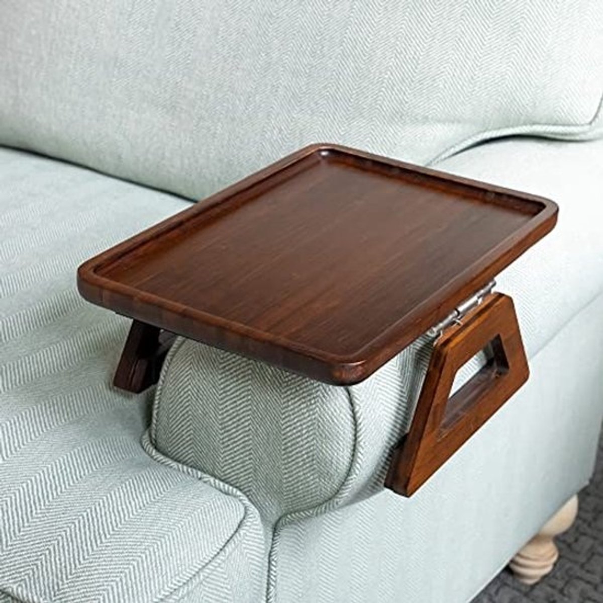Bamboe Sofa Armtafel - Perfecte bijzettafel voor banken en fauteuils