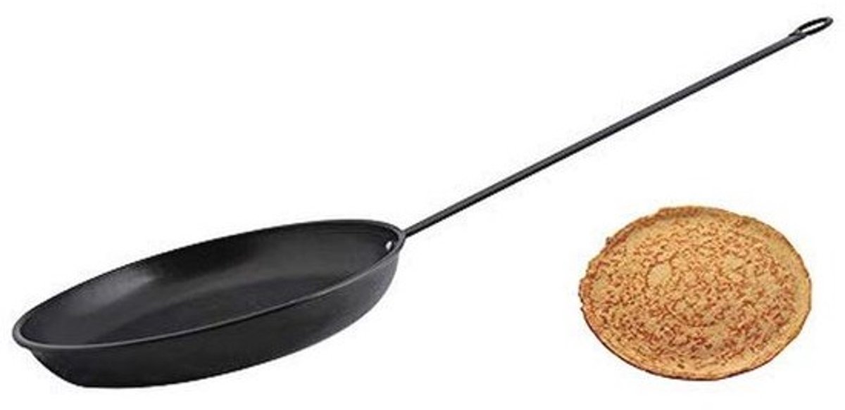 Pannenkoekenpan Gietijzer voor Buiten Koken - Medium Zwart