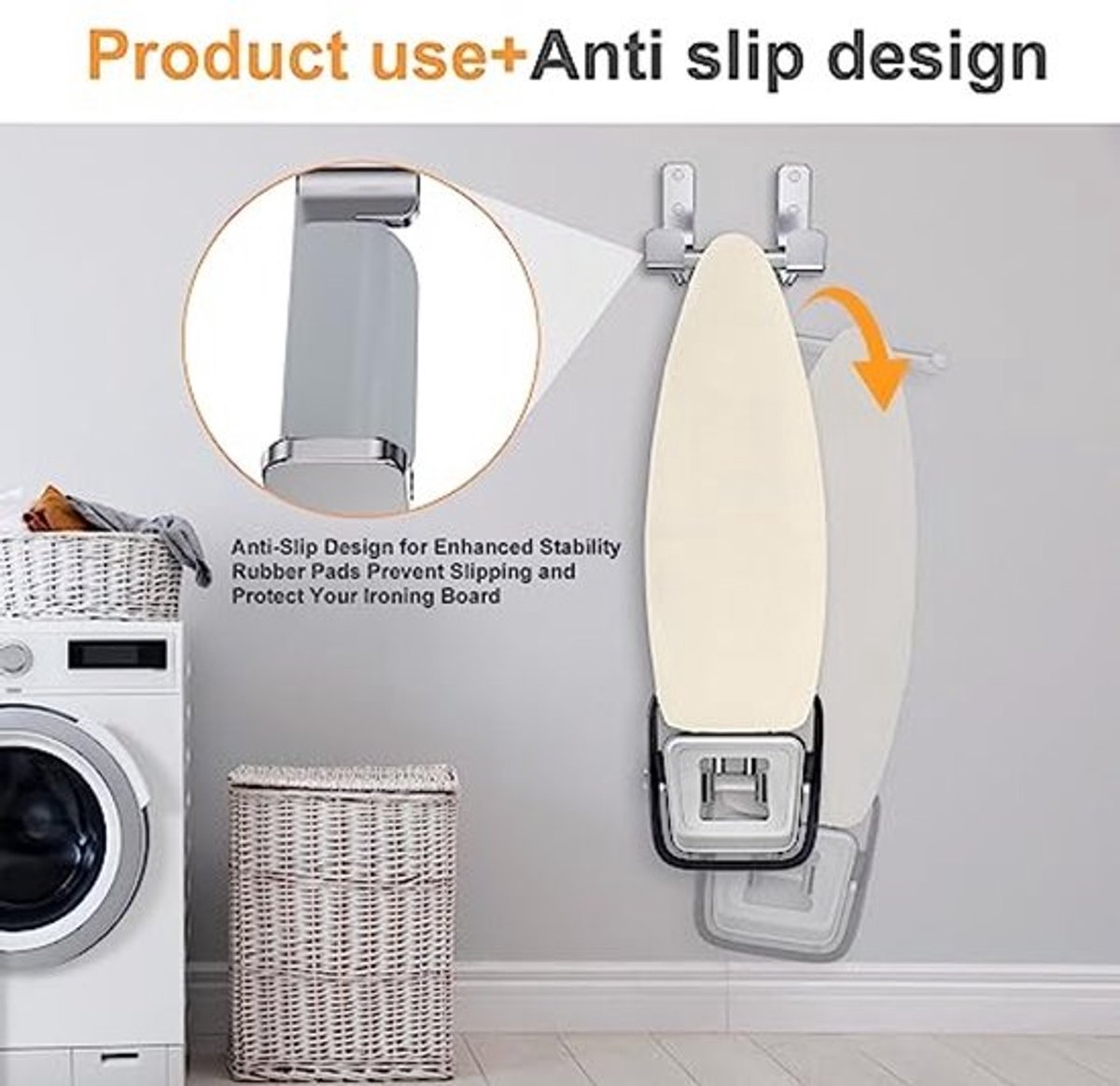 Moderne Wand Bevestigde Strijkplank Hanger - Ruimtebesparende Oplossing voor Strijkaccessoires