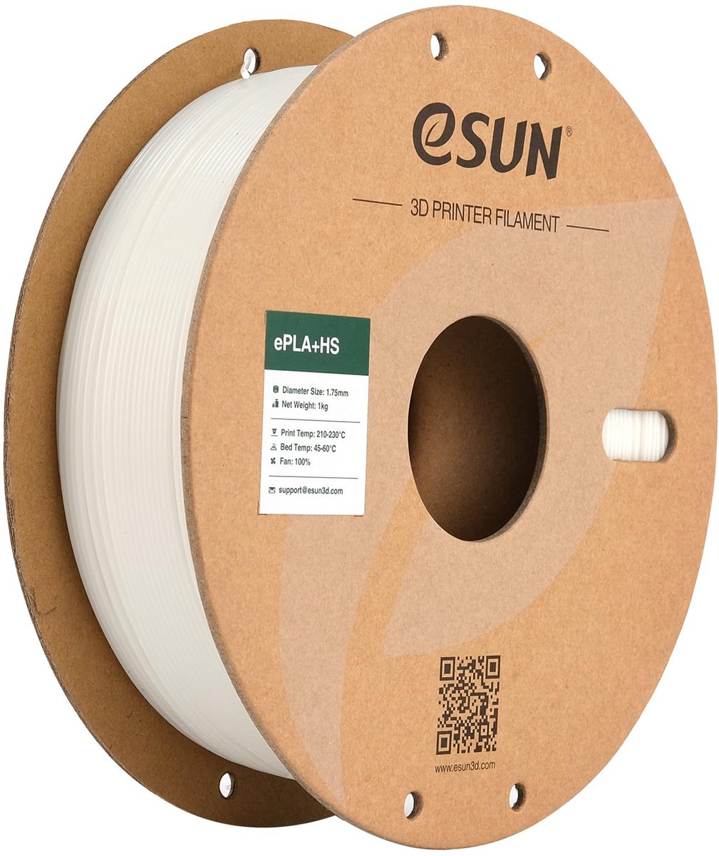eSUN PLA+ Filament 1.75mm, PLA+HS Hoge Snelheid Filament 1kg Wit - ShopVlot