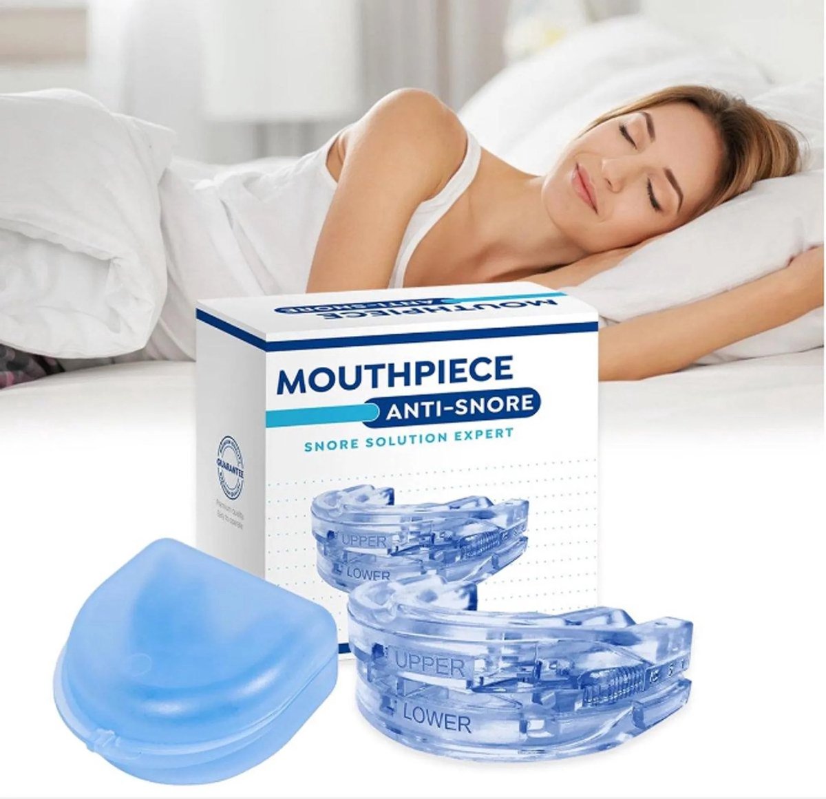 casalora® - Anti-snurkmiddelen voor de slaap-snurkbeugel verstelbaar-Gebitsbeschermer-Anti-Molaar-blauw