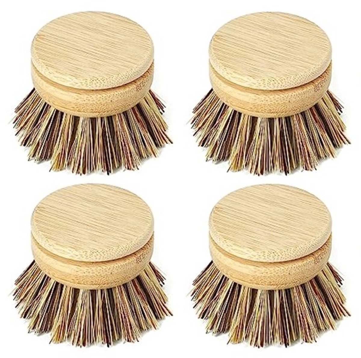 Vervangbare Borstels voor Eco Vaatwassers - Houten Keuken Borstels - Set van 4
