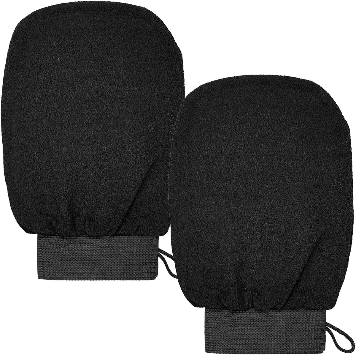 Set van 2 Exfoliërende Handschoenen voor Lichaam en Gezicht, Ideaal voor Dode Huid, Scrubben en Reinigen, Geschikt voor Mannen en Vrouwen