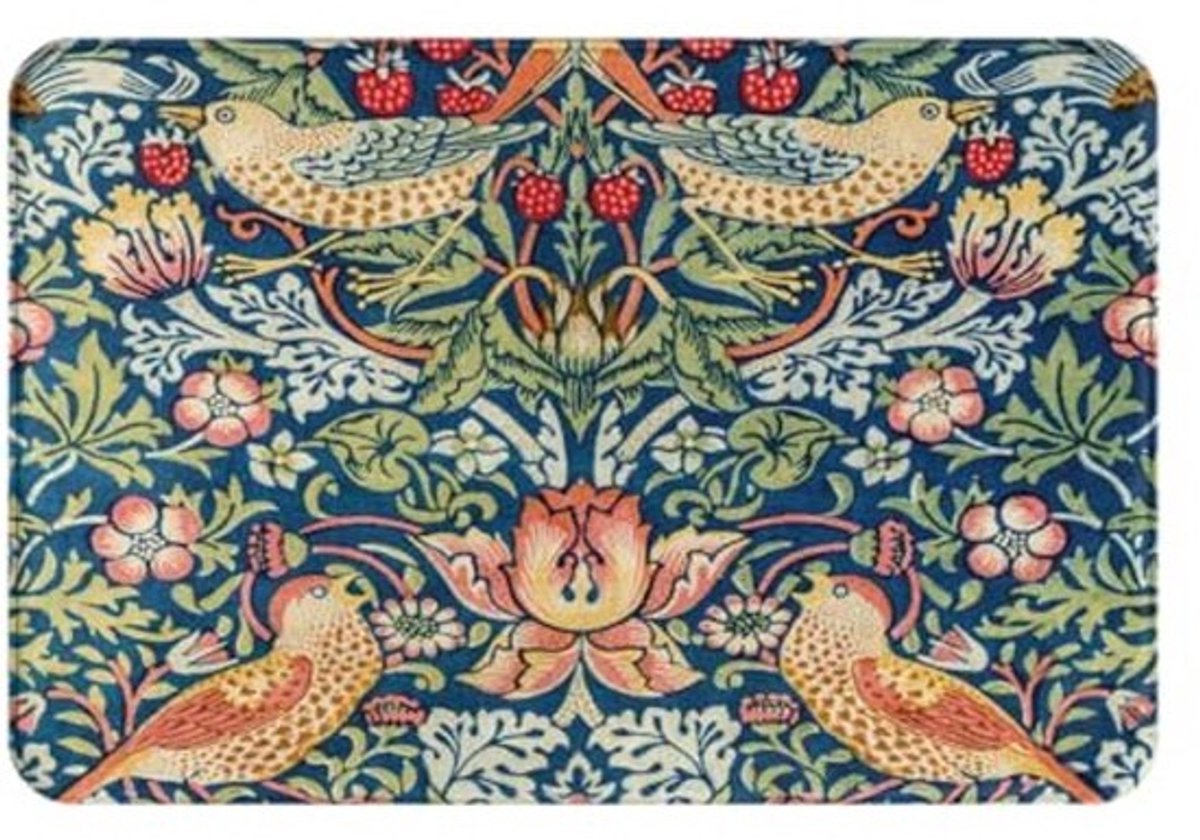 50x76 cm Badmat met Aardbei Dief Bloemen Patroon - Wasbaar en Antislip