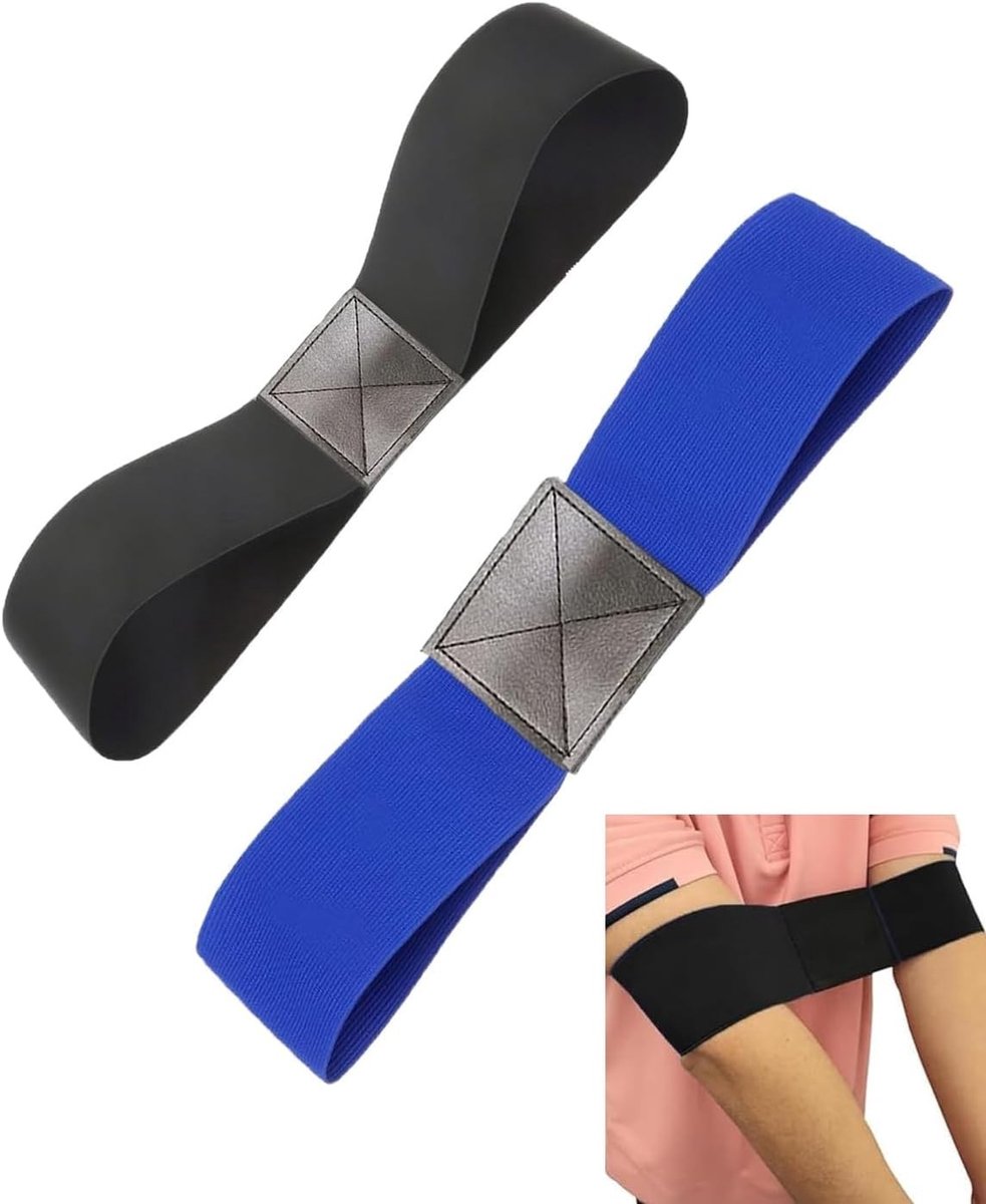 Wave grip correctietrainer set voor betere houding en swing, trainingsaccessoires voor beginnende golfers - 2 stuks (blauw en zwart)