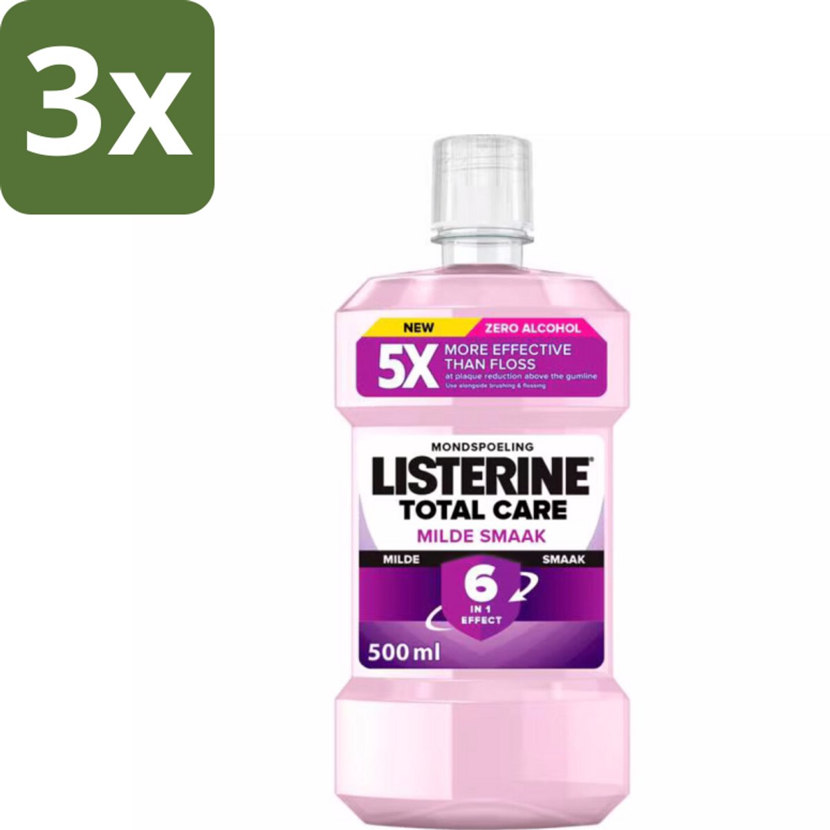 3 x Listerine – Mondwater – Total Care – Extra mild – 500 ml - Koffiezetapparaat