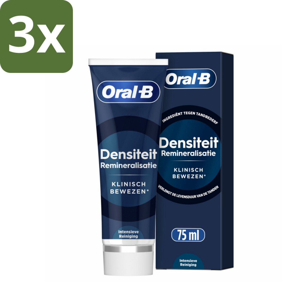 3 x Oral-B - Pro Science – Tandpasta – Clinical Density – 75 ml - Koffie - Koffiezetapparaat - Koffiezetapparaat