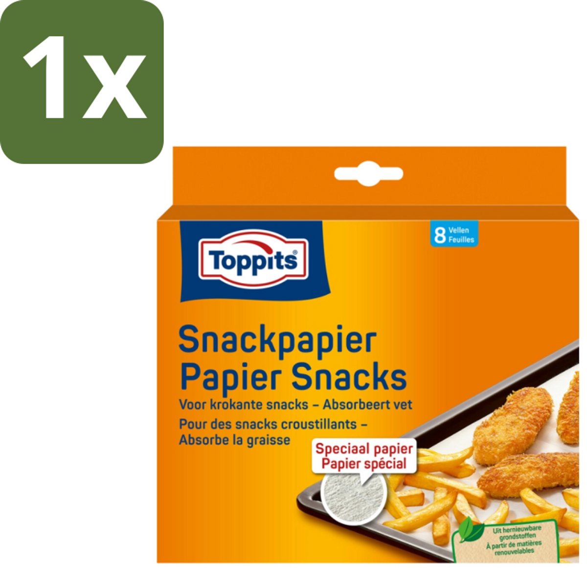 1 x Toppits – Snackpapiervellen – 8 Zakjes - Koffiezetapparaat