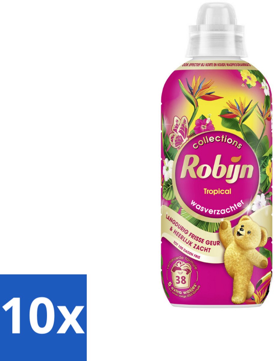 10 x Robijn – Wasverzachter – Tropical – 765 ml - Koffie - Koffiezetapparaat - Koffiezetapparaat