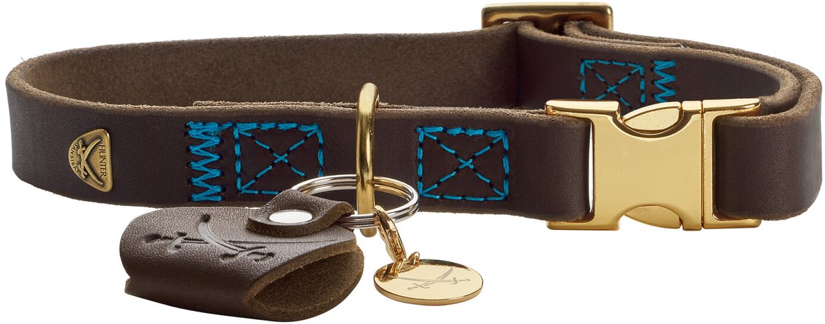 Hunter Hondenhalsband Sansibar Donkerbruin Maat L
