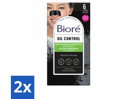 2 x Bioré – Houtskool Neusstrips – Diepreinigend – 6 strips - Neusstrips - Houtskool Neusstrips -…