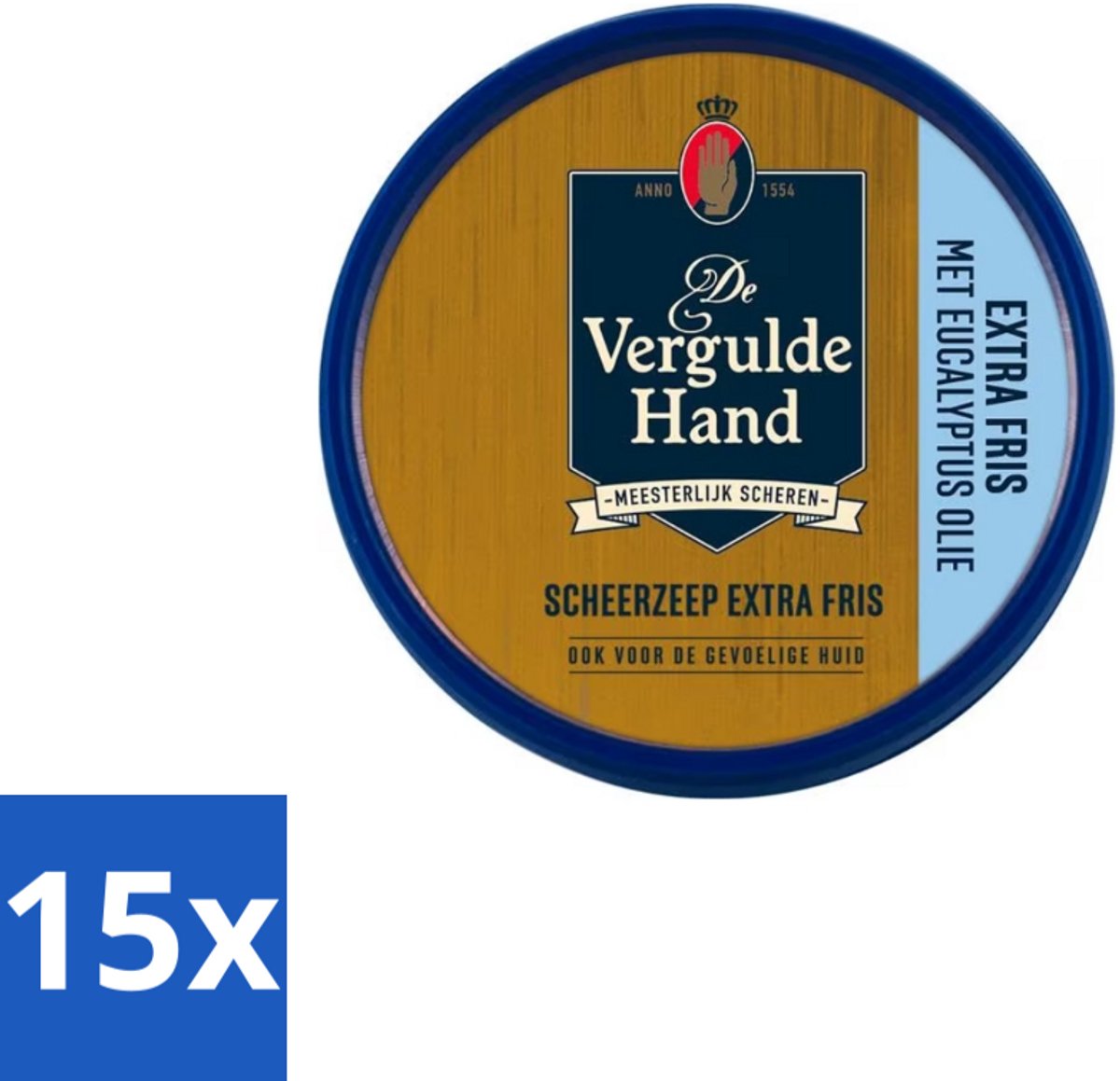 15 x Vergulde Hand - Scheerzeeptablet - Extra Fris - 75 gr - Koffiezetapparaat