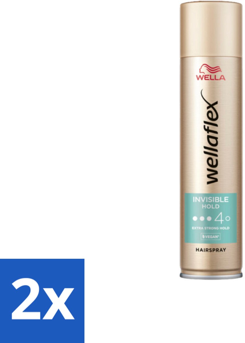 2 x Wella – Flex Invisible Hold – Haarspray Extra Strong – 250 ml - Haarspray - Flexibele Fixatie - Natuurlijke Look - Extra Sterke Hold - Macadamia-olie