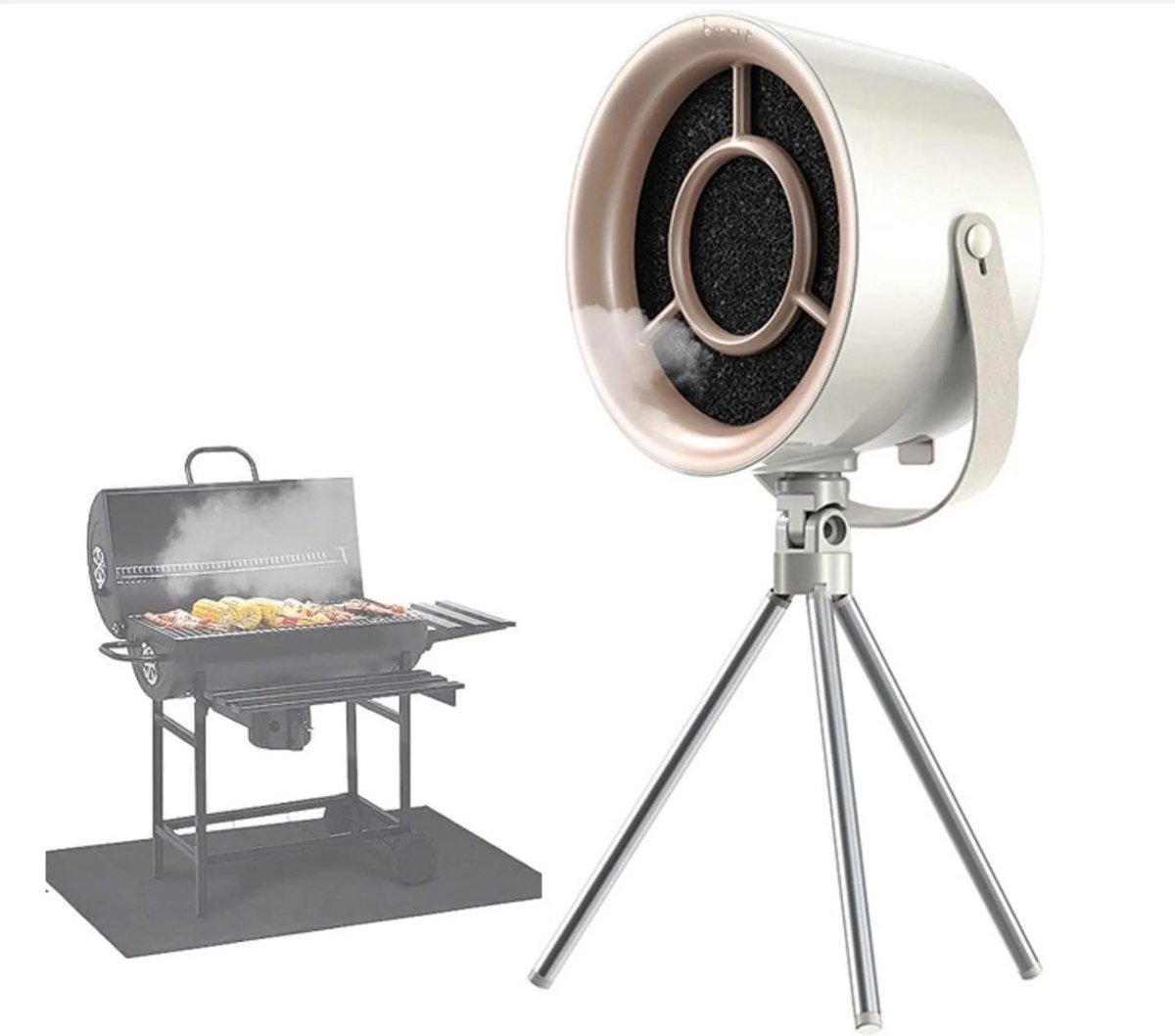 Mini-desktop afzuigkap-Draagbare afzuigkap-Mobiele stille recirculatie afzuigkap-Met 10 afzuigkapfilters-voor thuis, keuken, grill, hotpot, kamperen, BBQ, reizen, camper-luchtzuivering-3 snelheden