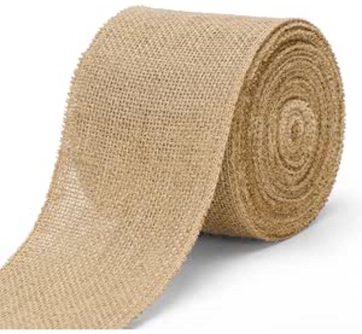 SSTRWGOOD Juteband 10 cm x 10 m - Riemen van Jute voor DIY - Geschikt voor Handwerk, Hochzeitdeko en Herfstkransen - Natuurlijke Sackleinen Decoband - 1 Rol Brede Geschenkband voor Creatieve Projecten