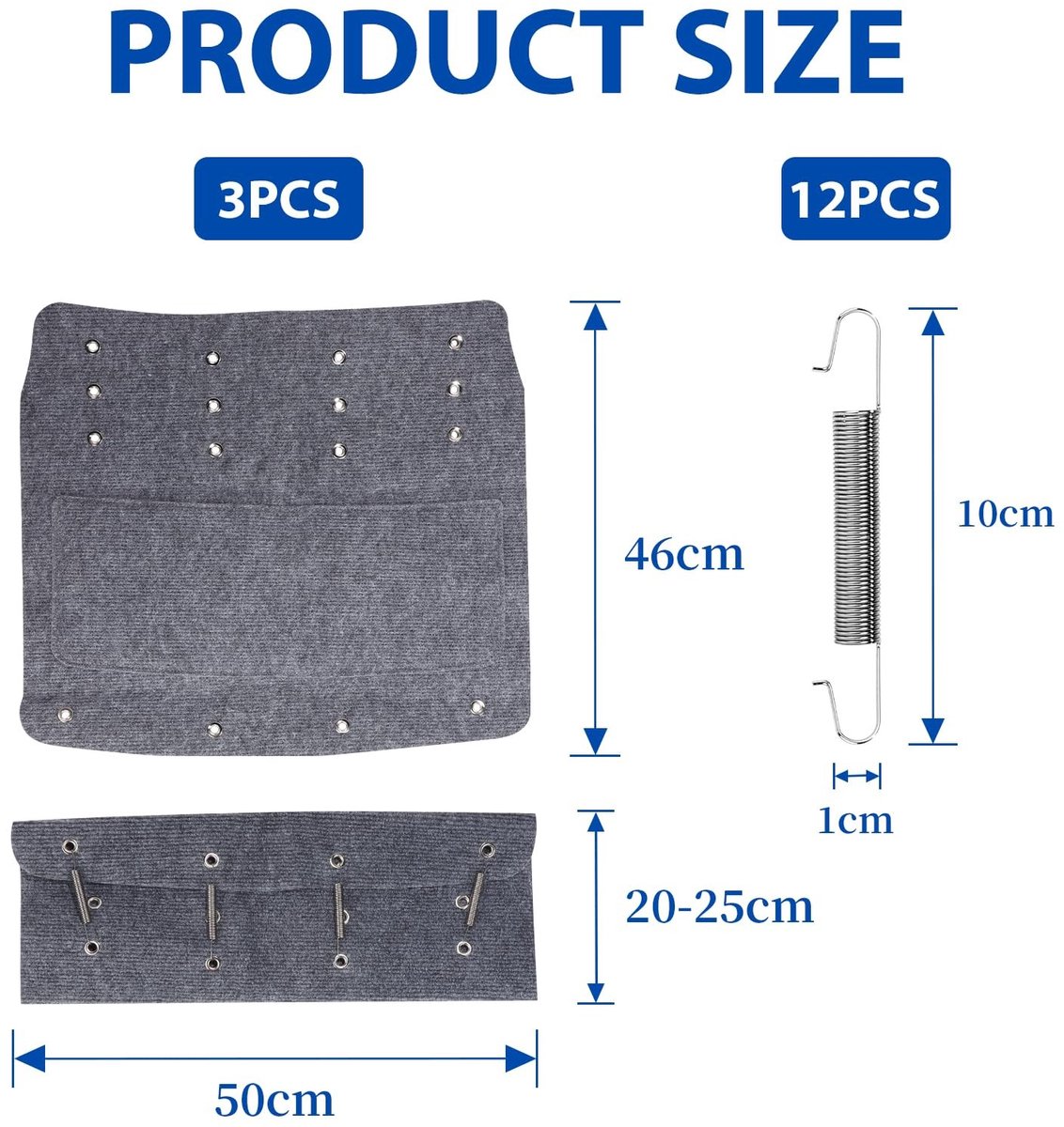 Solidchoice - Set van 3 Antislip Trapmatten voor Camper en Caravan