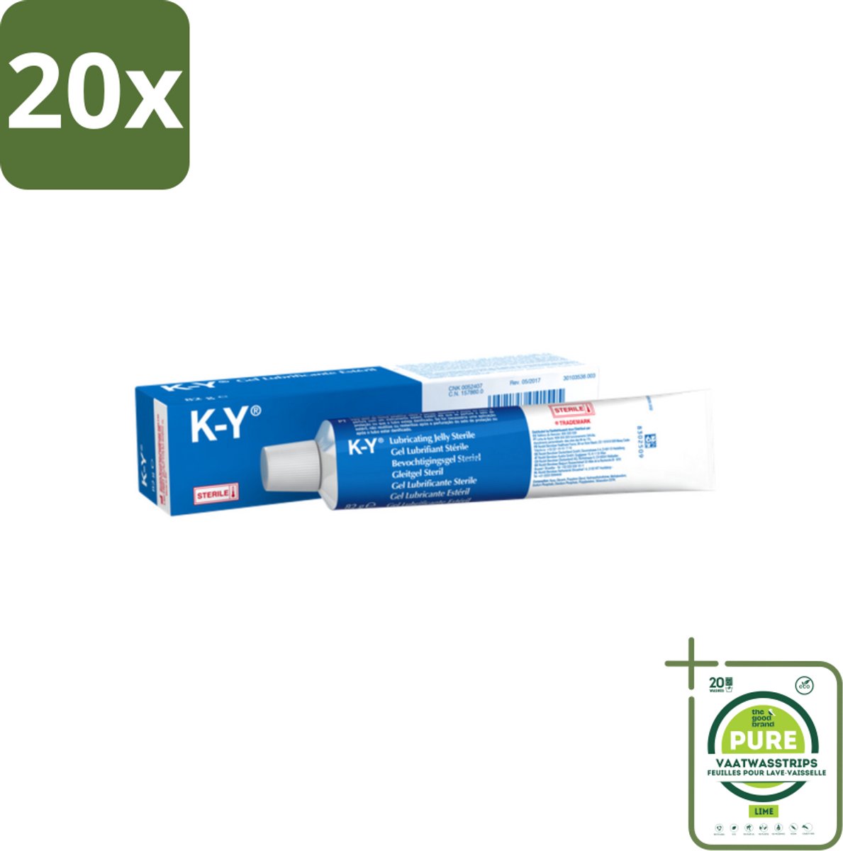 20 x K-Y Glijmiddel 82 gr - Grootverpakking - K-Y Bevochtigingsgel - Glijmiddel - Waterbasis - Bevochtigingsgel - Intiem Gebruik