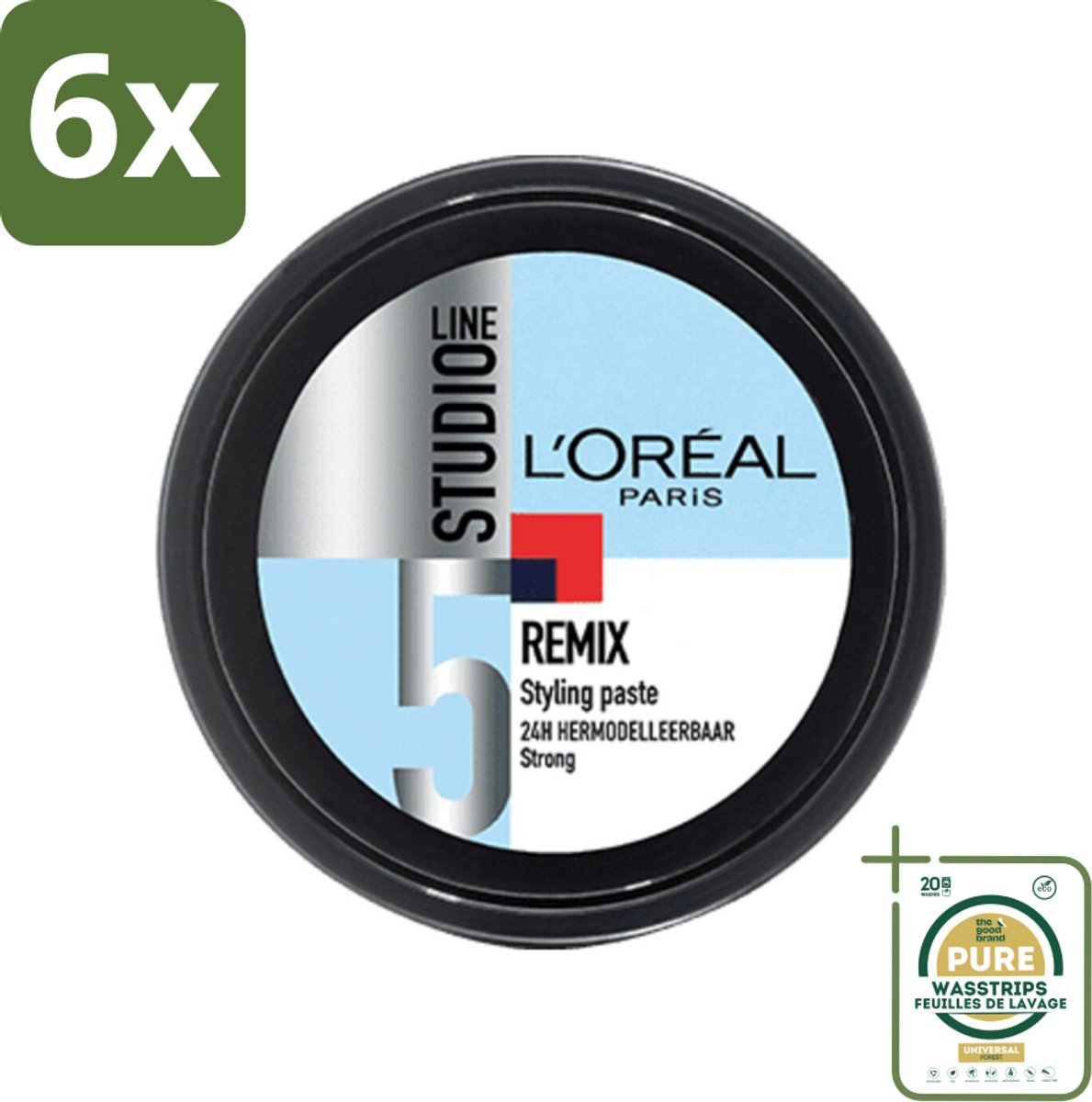 L'Oréal Studio Line Special FX Remix Paste 150 ml - Voordeelverpakking - 6 stuks - Haartekstuur - Haartekstuur