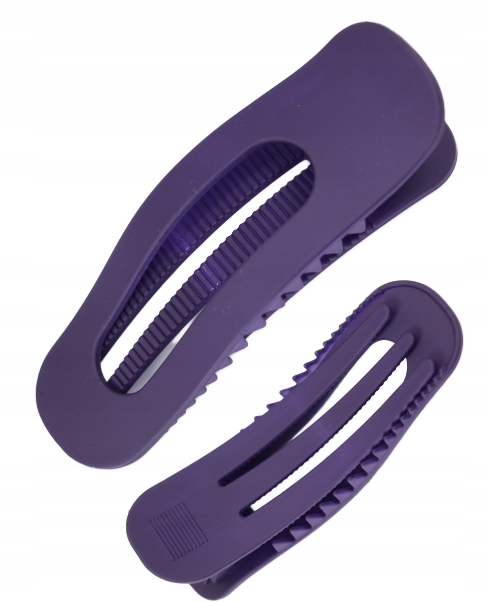 Grote Paarse Matte Haarklem - Duurzame Plastic Haarclip met Sterke Grip