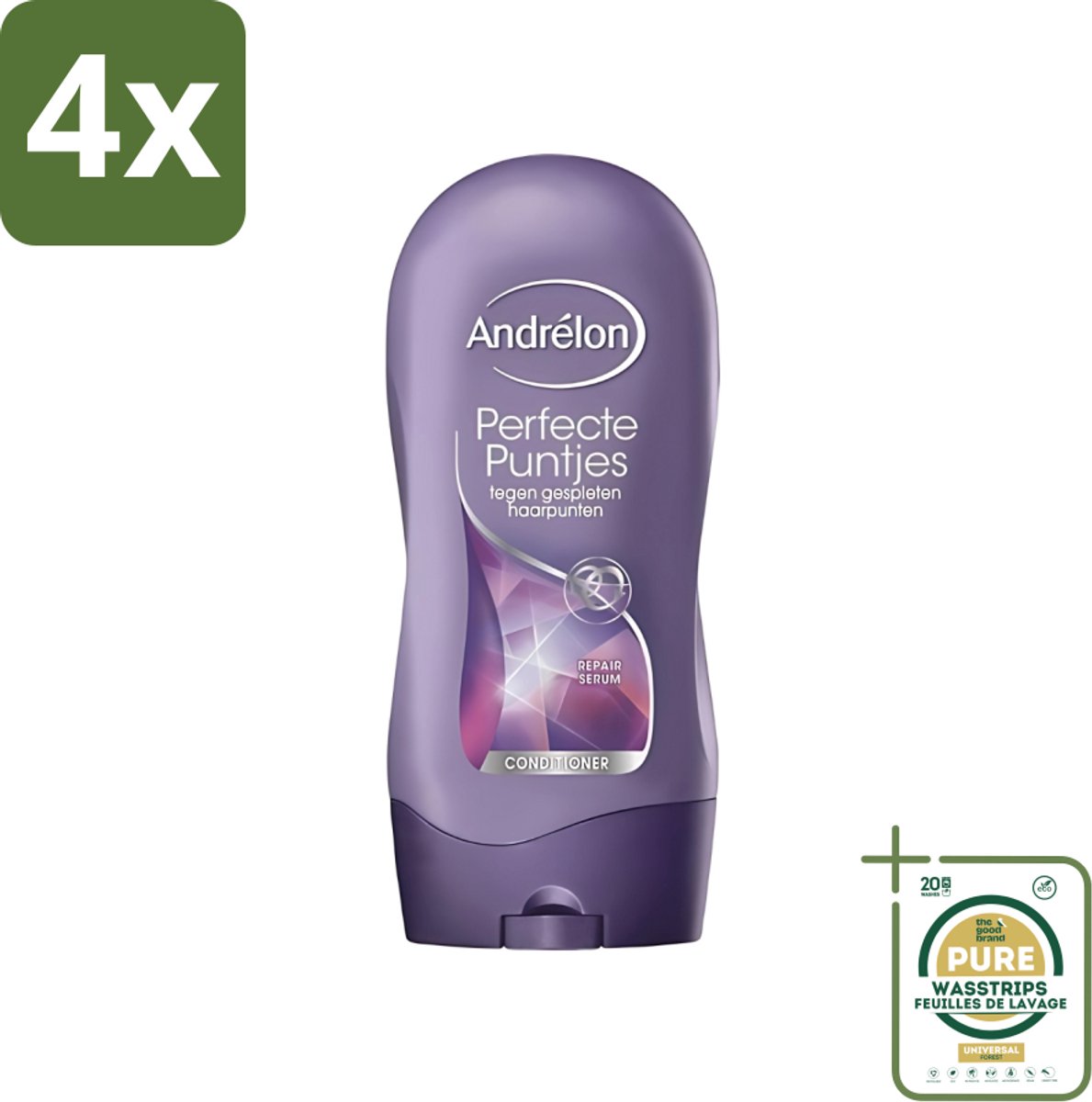 Andrélon - Perfecte Puntjes - Conditioner - Tegen Gespleten Haarpunten - 300 ml - Voordeelverpakking - 4 stuks - Haar kracht - Haar sterkte