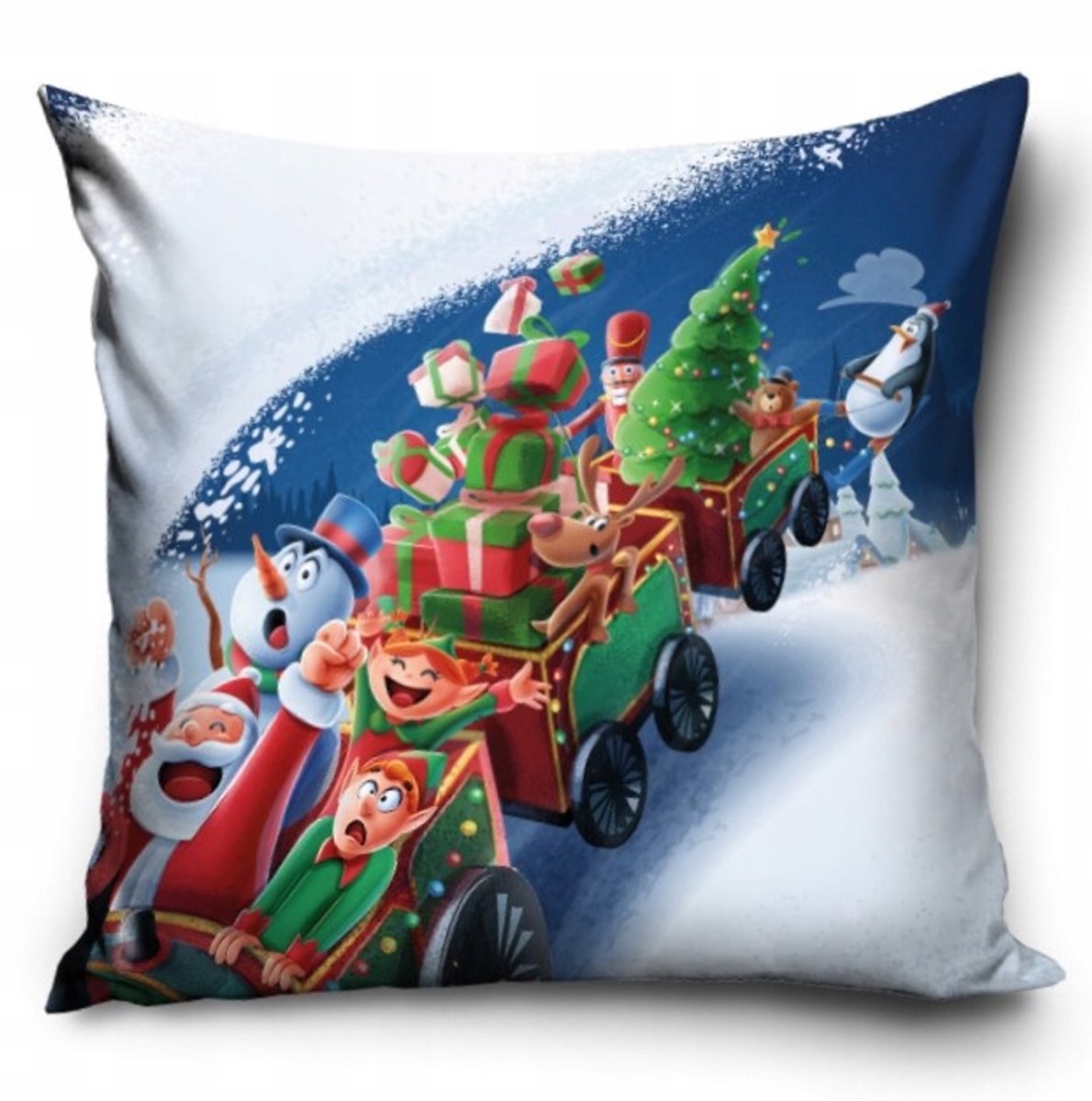 Kerst Kussenhoes 40x40cm - Dubbelzijdig Sinterklaas Design