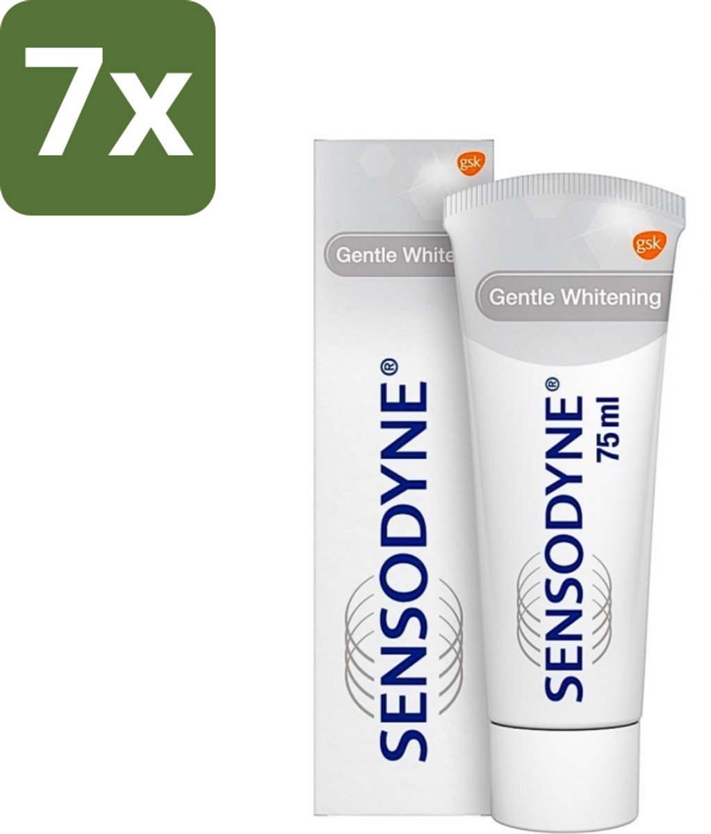 7 x Sensodyne - Tandpasta - Gentle Whitening - Voor Gevoelige Tanden - 75 ml - Gevoelige Tanden - Tandpasta - Witte Tanden - Tandglazuur - Verkleuringen