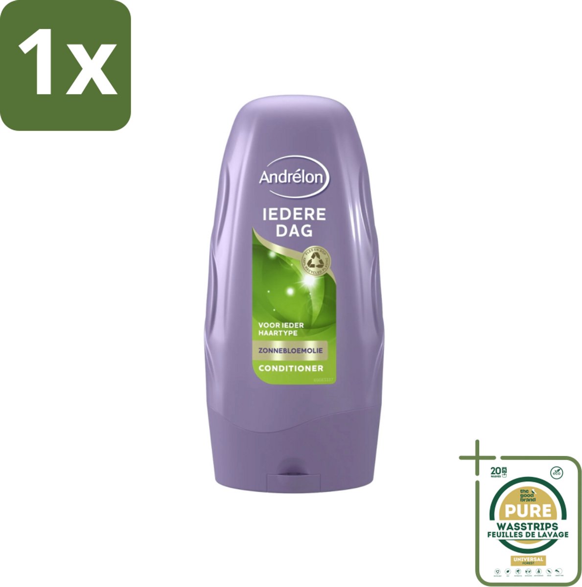 1 x Andrélon Conditioner Iedere Dag 250 ml- Haartype - Haar Verzorging - Dagelijks Gebruik - Zonnebloemolie - Haar Gezondheid