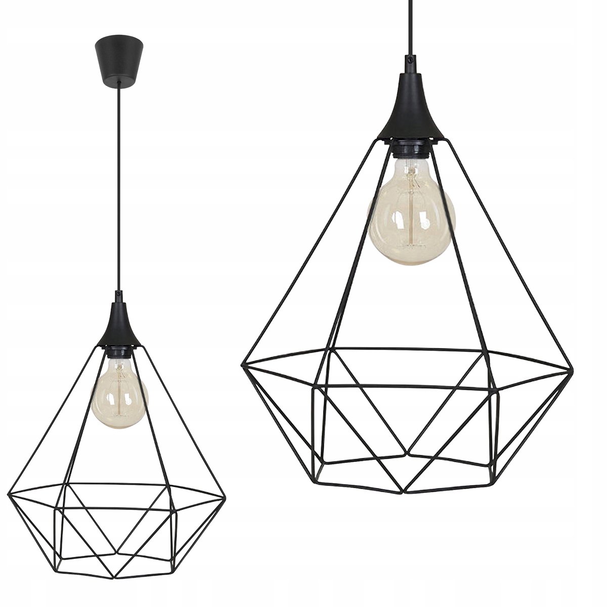 Hanglamp Diamant Loft Edison LED - Verstelbare Hoogte