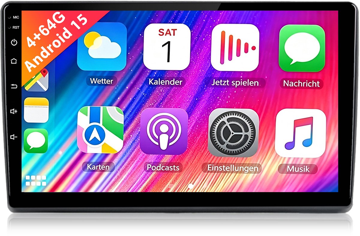 Cestovet Autoradio - Geschikt Voor Fiat Ducato Peugeot Boxer Citroen Jumper 2006 t/m 2024 - Apple Carplay & Android Auto (Draadloos) - Android 15.0 - 4+64GB - Touchscreen - GPS Navigatiesysteem