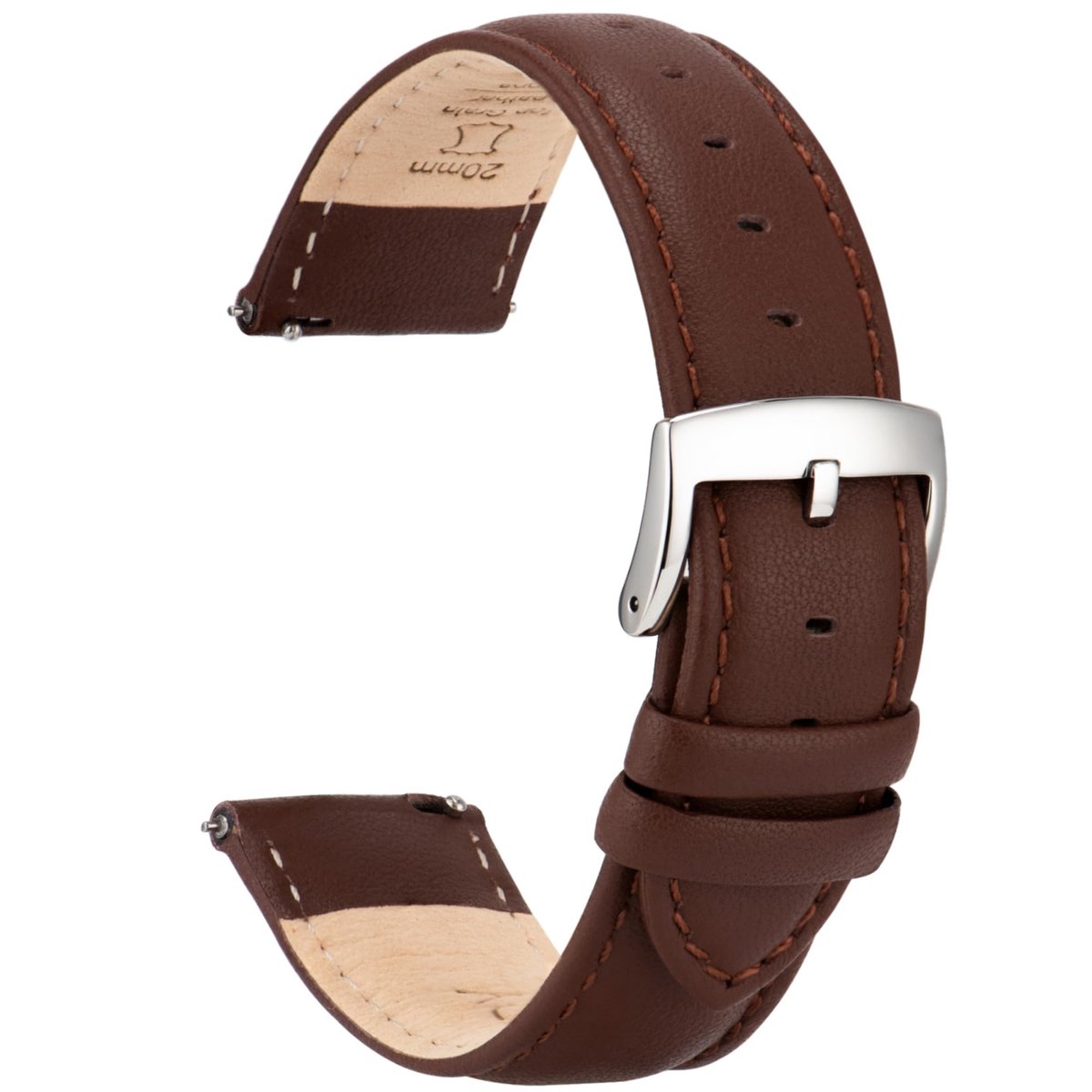 Elzusha - Elegante Leren Horlogeband met Snelle Bevestiging