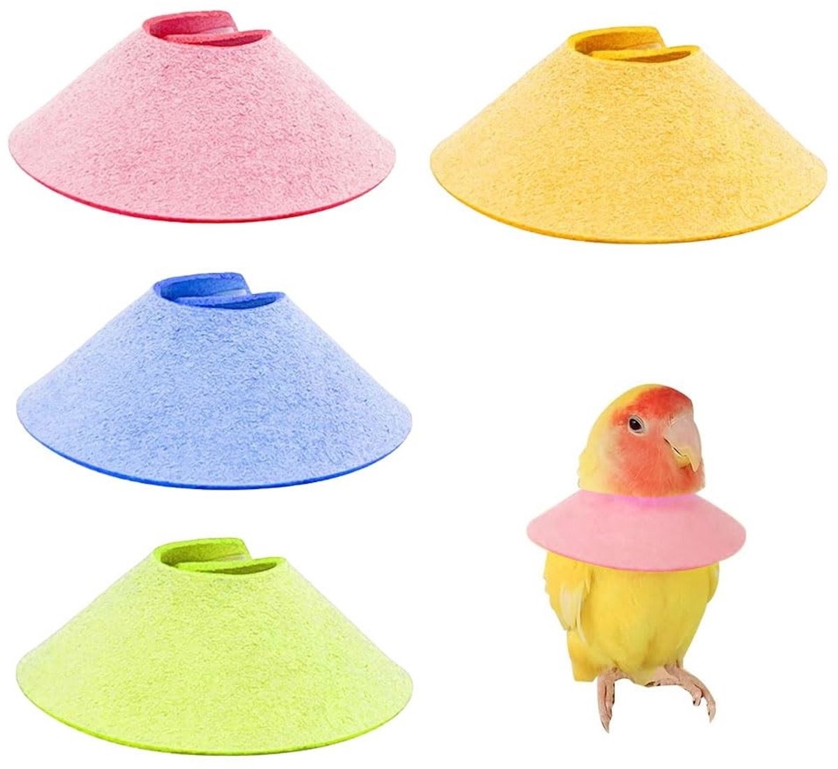 Elzusha - 4 Stuks Vogelbeschermkraag voor Papegaaien