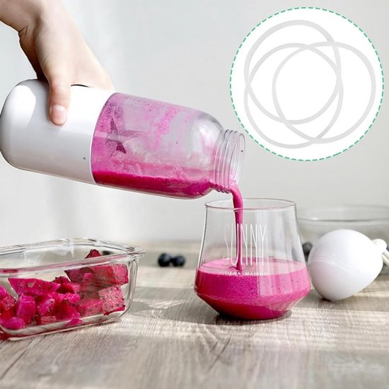 Rubber pakking voor juicer, vervangingsonderdelen voor blender, set van 3 rubberen afdichtringen voor kruisblad — afbeelding 2