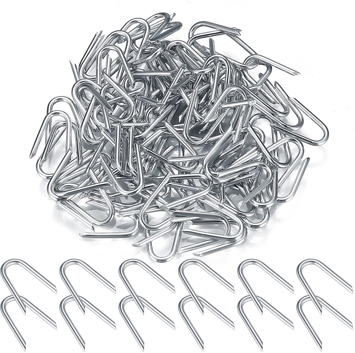 Elzusha - 200 Stuks Gegalvaniseerde U-nagels voor Tuin en Schutting