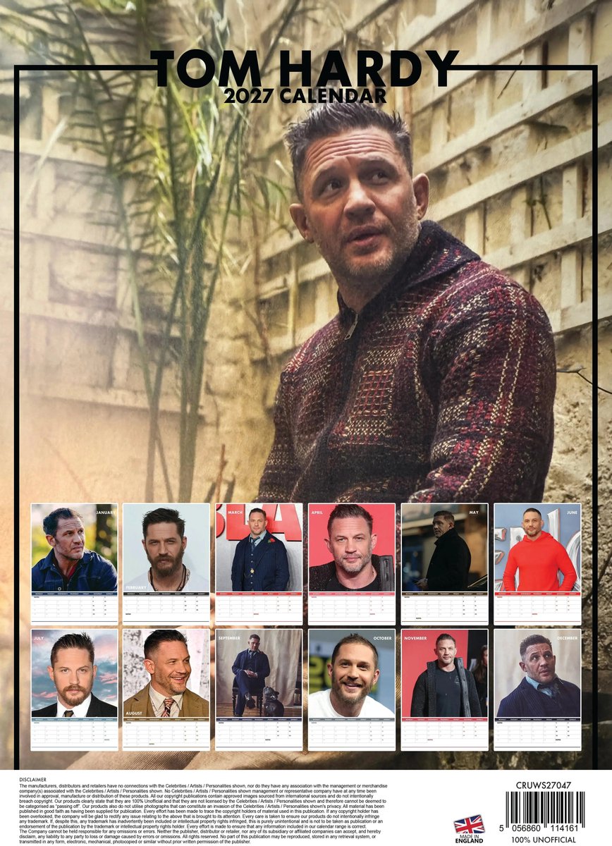 Tom Hardy A3 Kalender 2027
