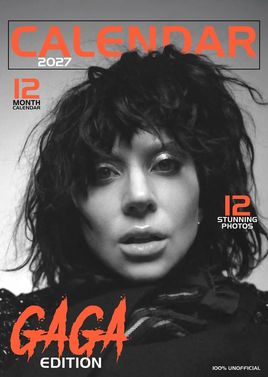Lady Gaga A3 Kalender 2027