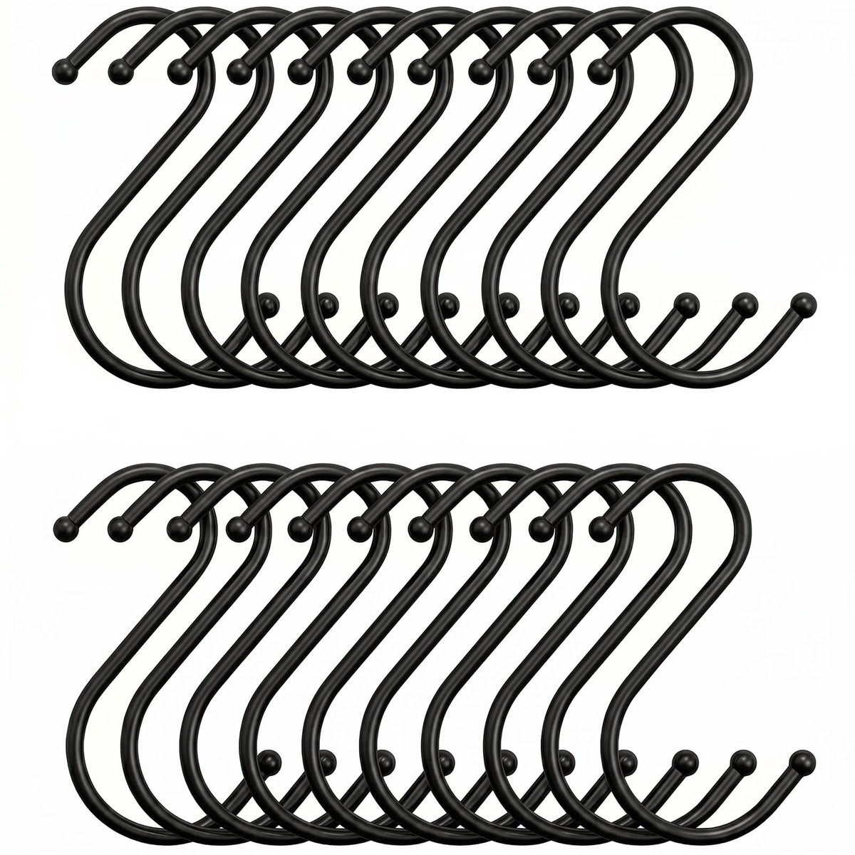 Elzusha - Set van 20 Metalen S-haken voor Keuken en Tuin